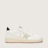 Ball Star da donna con stella in pelle scamosciata grigio ghiaccio e linguetta sul tallone in pelle nera lucida