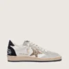 Ball Star da donna in nappa e pelle scamosciata con stella glitterata e linguetta sul tacco nera