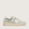Ball Star da donna in pelle scamosciata grigio chiaro con inserti a forma di stella e glitter