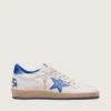 Ball Star da uomo in nappa bianca con stella e linguetta sul tallone blu