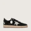 Ball Star in pelle scamosciata nera con stella bianca e cristalli Swarovski