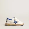 Ball Star Junior con stella in pelle blu metallizzata e linguetta sul tallone