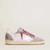 Ball Star LTD da donna in nylon lilla con stella in pelle bianca e inserti in pelle scamosciata