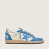 Ball Star LTD da uomo in pelle bianca con stella in pelle azzurra