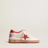 Ball Star Young in nappa con stella in pelle rossa e linguetta sul tallone