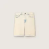 Bermuda da uomo in denim color sabbia chiaro
