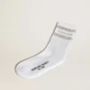 Calzini unisex in cotone bianco con cristalli decorativi