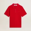 Camicie da uomo in piquet di cotone rosso