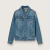 Giacca in denim da uomo con lavaggio medio
