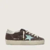 Hi Star da donna in pelle scamosciata grigio scuro con stella verde acqua