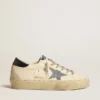 Hi Star in nappa con stella in cristalli Swarovski e linguetta sul tallone in pelle blu scuro