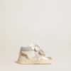 June Junior in nappa con inserti in pelle metallizzata e stella glitterata