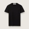 T-shirt da donna dal taglio regolare con effetto consumato, in nero
