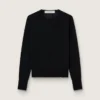 Maglione da donna a girocollo in lana nera