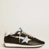 Marathon da uomo con tomaia in nylon nero e stella bianca