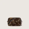 Mini Star Bag in pelle di pony con stampa animalier e stella tono su tono