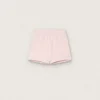 Pantaloncini da bambine “Star” in cotone rosa con toppa e logo