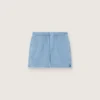 Pantaloncini unisex in twill di cotone azzurro