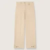 Pantaloni da donna in viscosa beige