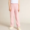 Pantaloni da jogging rosa con stella glitterata sul davanti