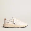 Running Sole in nappa con stella argentata e linguetta sul tallone in pelle dorata