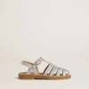 Sandali Maxime Junior in micro-glitter argento