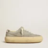 Scarpe Space-Star da donna in pelle scamosciata grigio ghiaccio con stella traforata