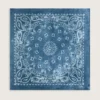 Sciarpa della Golden Collection in blu denim con motivo paisley