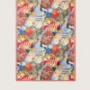 Sciarpa in cotone con stampa multicolore