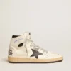 Sky-Star in pelle bianca con stella in pelle nera