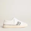 Sneakers sostenibili Yatay modello 1B con tomaia bianca a base biologica e glitter riciclati argentati Y