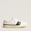 Sneakers sostenibili Yatay Modello 1B con tomaia bianca a base biologica e Y nera