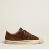 Sneakers V-Star LTD da uomo in pelle scamosciata marrone scuro con stella tono su tono