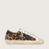 Super-Star da donna in pelle con stampa leopardata
