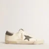 Super-Star in nappa con stella e linguetta sul tallone in pelle scamosciata grigia
