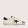 Super-Star LTD da donna in pelle bianca con stella nera e dettagli in pelle di pony