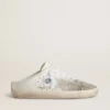 Super-Star Sabot LTD da donna con stella in pelle scamosciata grigia e cristalli Swarovski