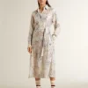 Abito camicia da donna con stampa floreale multicolore in paillettes