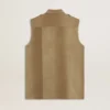 Abito camicia da donna in denim color sabbia con dettagli militari