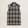 Abito camicia da donna in misto lana grigio scuro