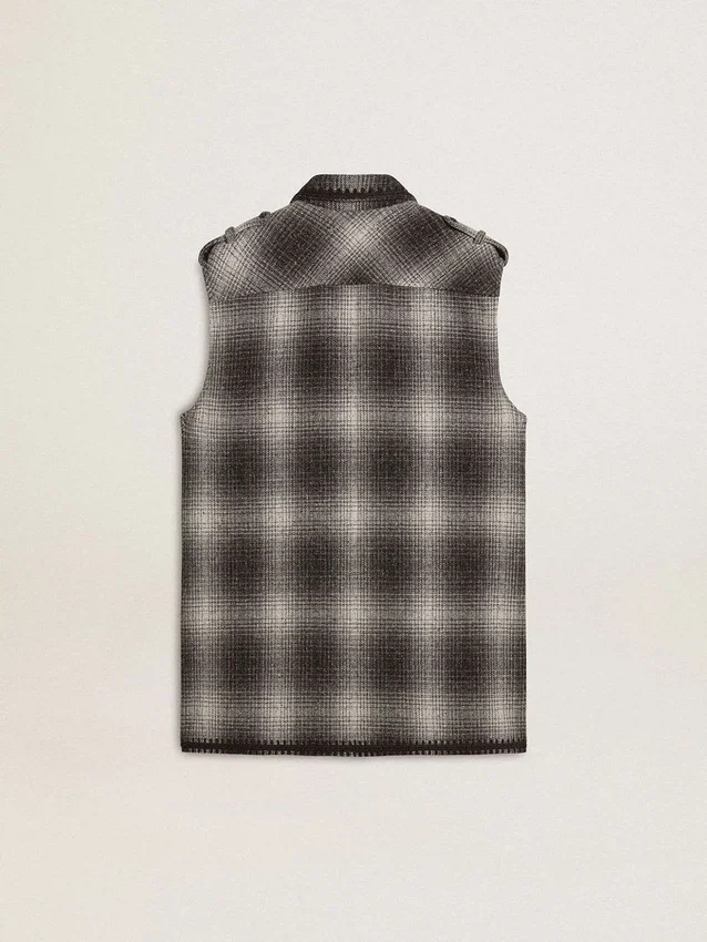 Abito camicia da donna in misto lana grigio scuro