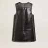 Abito da donna in nappa nera con borchie