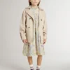 Abito midi da bambina in cotone con stampa floreale multicolore