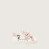 Baby School in nappa con stella in pelle scamosciata rosa e stampa con mascotte