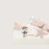 Baby School in nappa con stella in pelle scamosciata rosa e stampa con mascotte