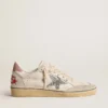 Ball Star con stella glitterata e linguetta sul tallone in pelle scamosciata rosa