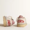 Ball Star con stella glitterata e linguetta sul tallone in pelle scamosciata rosa
