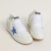 Ball Star con stella in pelle azzurra e linguetta sul tallone in pelle con lamina argentata