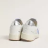 Ball Star con stella in pelle azzurra e linguetta sul tallone in pelle con lamina argentata