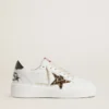 Ball Star con stella in pelle di pony leopardata e linguetta sul tallone in pelle laminata nera